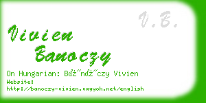 vivien banoczy business card